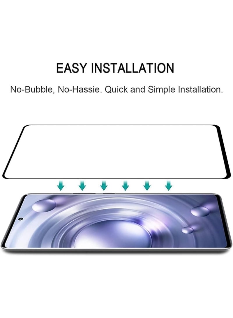 موز Fingerprint Unlocking Support, Glass Screen Protector for Xiaomi Redmi Note 14 Pro+ 5G, Full Glue Tempered Glass Film, 9H Hardness, HD, Anti-Scratch, Anti-Shatter, (Xiaomi Redmi Note 14 Pro+ 5G) - Image 3